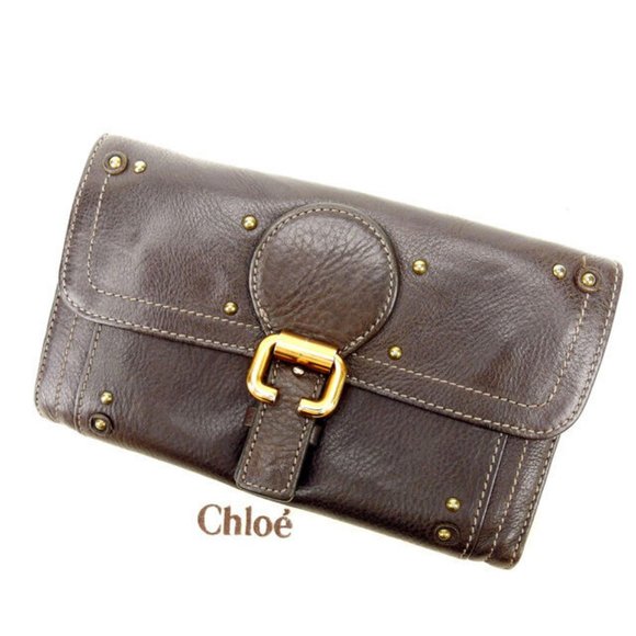 Chloe Wallet Purse Long Wallet Brown Woman Authentic Used - Picture 1 of 5